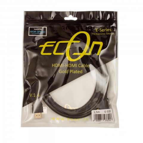 Econ HDMI-HDMI Kábel 1,5m 2.0 Kompatibilis Aranyozott